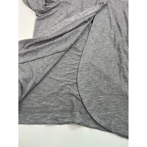 maurices Womens Gray Long Sleeve Asymmetrical Button Neck Top Size L - Picture 7 of 10